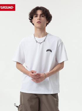 SprayGround鲨鱼嘴2026夏季刺绣短袖T恤潮流个性男女同款情侣体恤