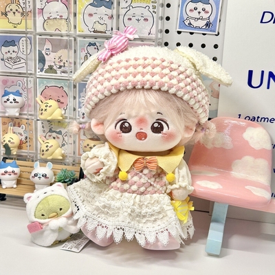 20cm棉花娃娃女娃衣服冬季保暖换装着替无属性可爱现货连衣裙正版
