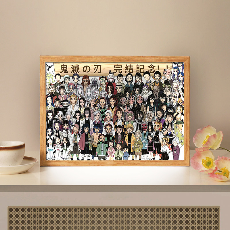 鬼灭之刃全家福周边灯光画手办蓝牙音箱音响摆件镜子装饰小夜灯