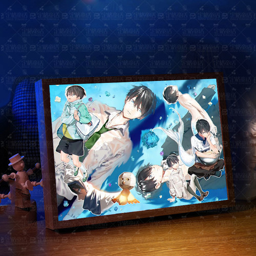 free男子游泳部周边灯光画手办小夜灯镜子相框摆件礼物吧唧装饰画