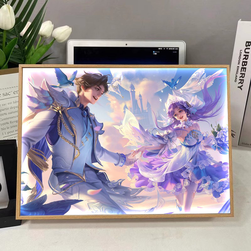 王者荣耀大乔周边灯光画手办蓝牙音箱音响摆件镜子吧唧装饰小夜灯