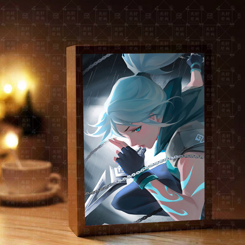 无畏契约捷风周边灯光画动漫二次元卡通餐厅发光徽章盲盒小夜灯