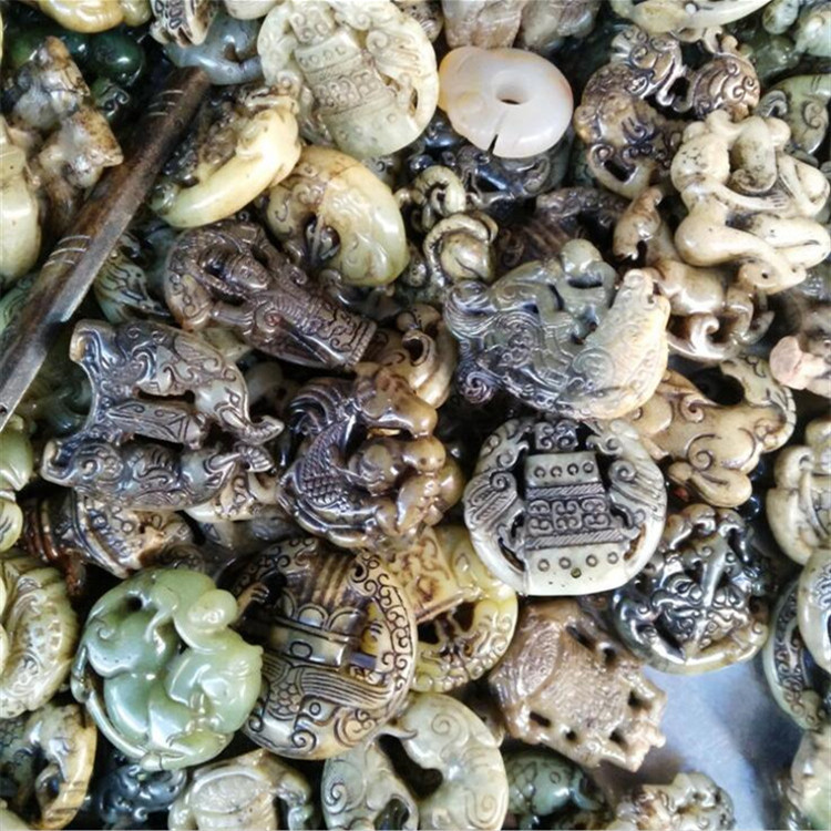 古玉老玉古董仿古玉器明清战汉岫玉做旧玉佩挂件古风配饰吊坠