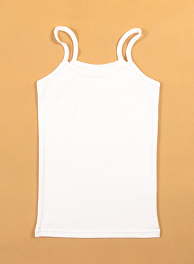 精梳纯棉吊带背心女内搭短款修身打底衫平行外穿黑色白色秋加厚冬