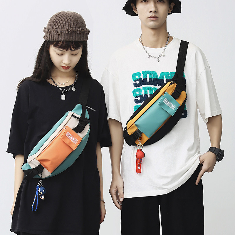 ins潮牌胸包男潮流日系百搭单肩小背包女学生斜挎包2022新款腰包