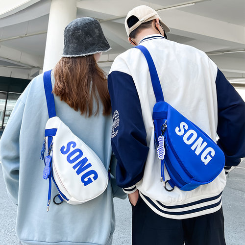 大牙胸包日韩休闲单肩包