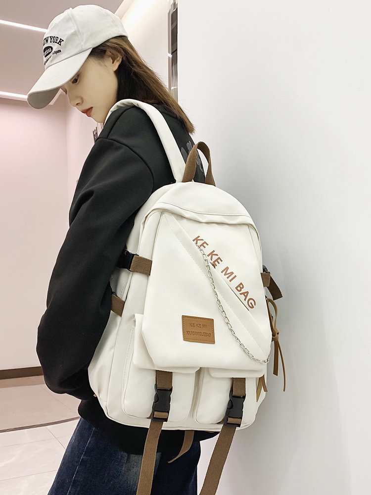 BACKPACK MEN LARGE CAPACITY COLLEGE STUDENTS CASUAL AND VERSATILE JAPANESE BACKPACK LIGHTWEIGHT SIMPLE JUNIOR HIGH SCHOOL AND HIGH SCHOOL STUDENTS SCHOOLBAGS WOMEN