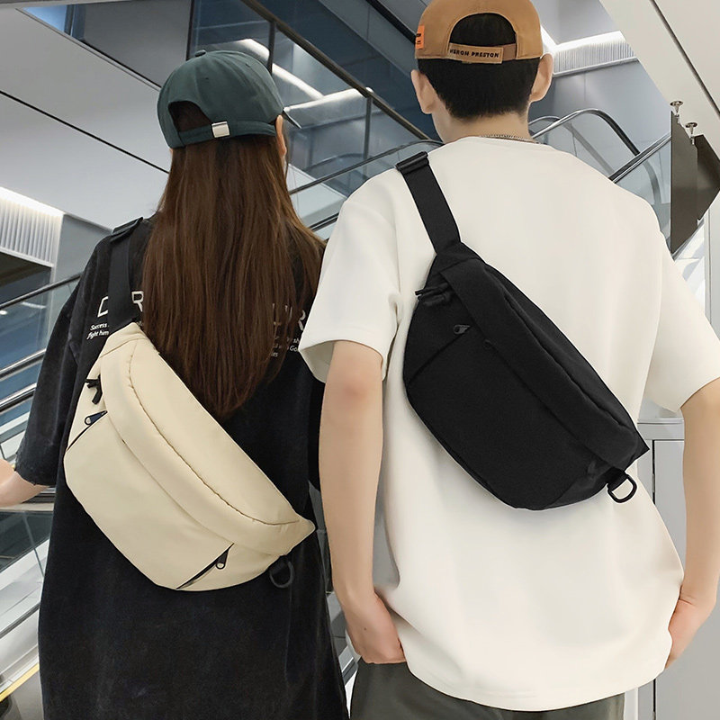 胸包男ins潮牌2023新款百搭简约斜挎包休闲手机单肩包运动腰包女