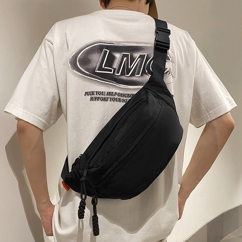 胸包男潮牌2023新款大容量运动腰包女跨包简约背包休闲单肩斜挎包