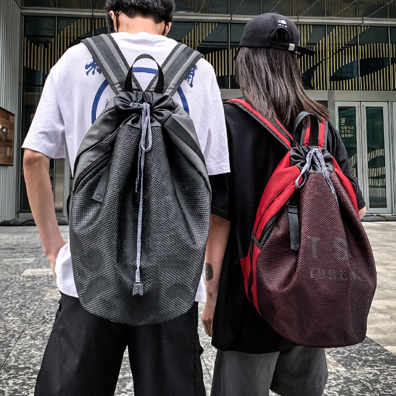 BACKPACK MALE TIDE BRAND PERSONALITY STREET SPORTS LARGE CAPACITY TRAINING BASKETBALL BAG DRAWSTRING BACKPACK COLLEGE STUDENT SCHOOLBAG FEMALE