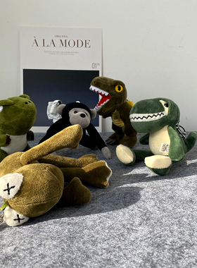 MOLAR/大牙书包双肩包挂件挂饰丑萌青蛙毛绒恐龙大猩猩钥匙扣