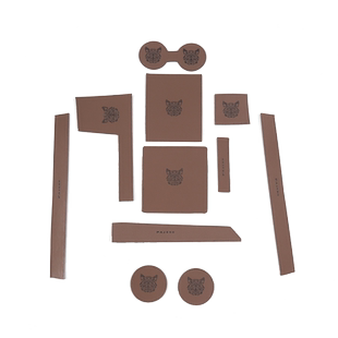 适用三菱帕杰罗v93v97改装内饰门槽垫皮革储物盒垫子pajero配件