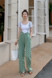 现货【】显瘦冰爽印花背带裤152-9299-95-控价148，女装连衣裙，浙宝152