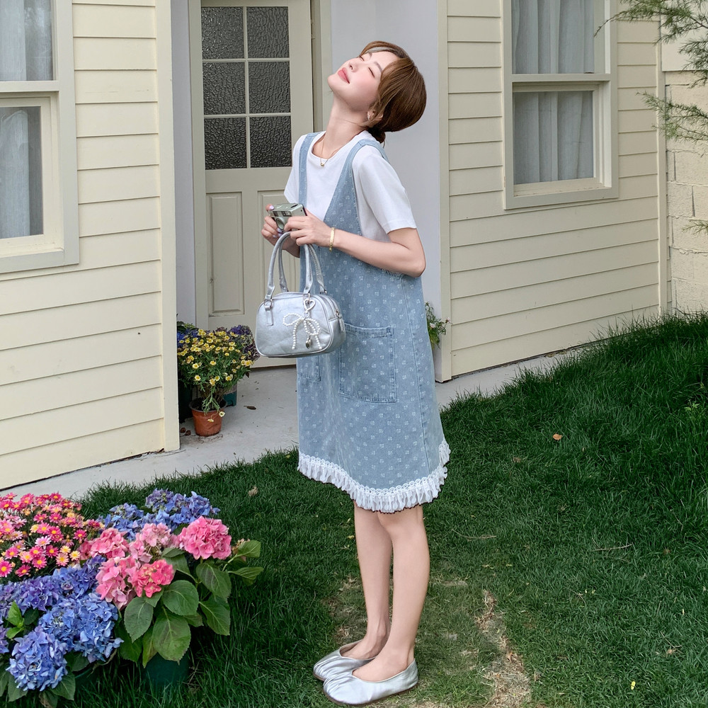 小香风减龄牛仔背心连衣裙套装女夏2025新款小个子裙子甜美巨好看,女装套装/套裙,浙宝152