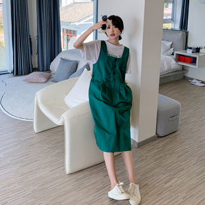 29号出货绿色2022新品背带裙152-9282-P95-控价148图片