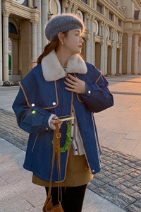 现货【】内胆兔毛牛仔派克服152-9553-P185-控价268图片