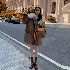 现货【】大毛领可脱卸派克服152-9538-P205-控价288图片