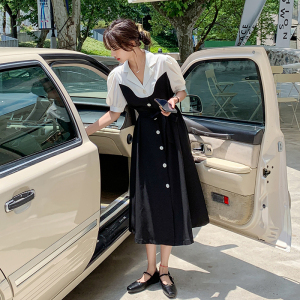 现货【】西装拼接连衣裙152-9323-P105-控价158,女装连衣裙,浙宝152