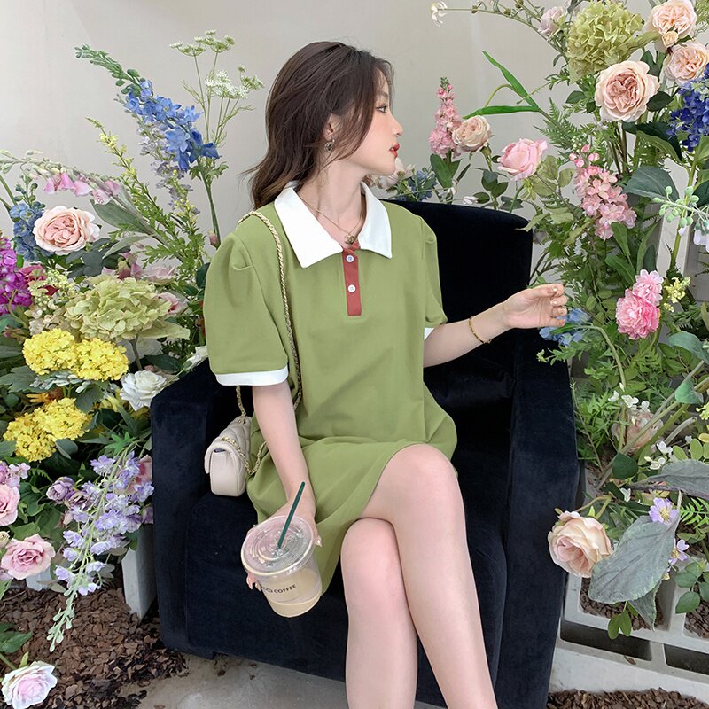 大货【】撞色卫衣连衣裙152-9302-P95-控价148,女装连衣裙,浙宝152