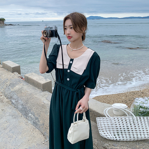 现货【】撞色连衣裙152-9277-P105-控价158