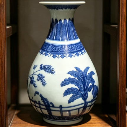大清乾隆仿古青花瓷景德镇陶瓷器花瓶家居客厅插花博古架桌面摆件