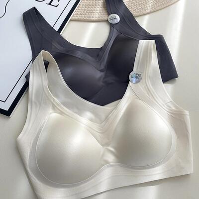 希凡朵缎面无痕奶皮衣文胸背心式