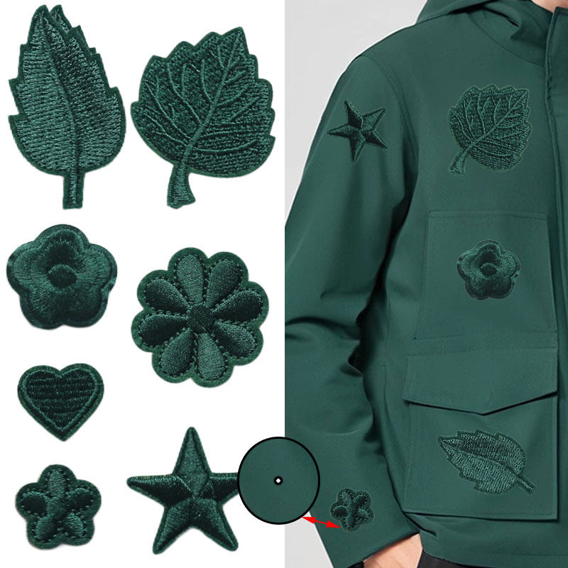 自粘墨绿色补丁贴衣服裤羽绒鞋帽装饰贴无痕修复破洞贴花刺绣布贴,居家布艺,布贴,淘宝优惠券,粉丝福利购,淘宝优惠卷
