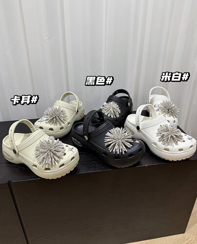 品牌新款超高端云朵洞洞鞋女款外穿新款气垫软底透气防滑沙滩拖鞋