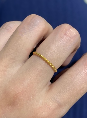 韩国小众独立设计师麻花戒指