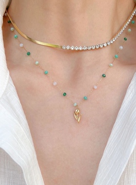 叠戴出奇迹款双层颈链