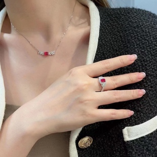 韩国精致感拉满~小巧玲珑低调日常款戒指耳环项链三件套道具拍照