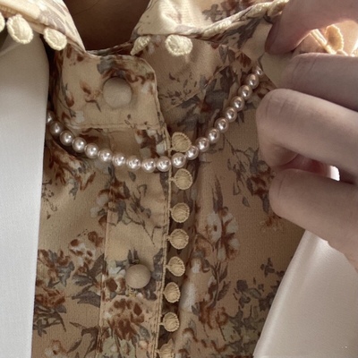 天然强光淡水毛衣项链INS冷淡风