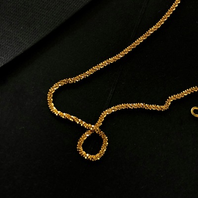 项链巨闪手工金色项链