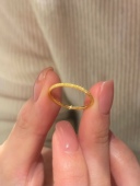 迷你满圈细闪戒指～闪烁通勤精致叠戴素圈简约显白贵气指环仿黄金