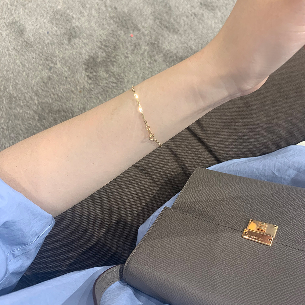 无感回馈包金纤细温柔纯银女