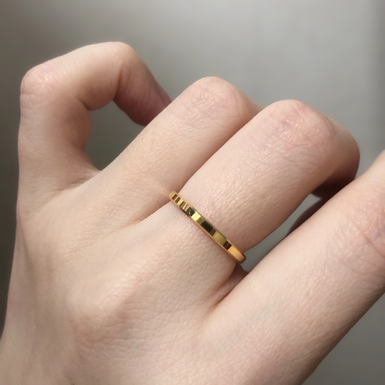 女钛钢简约光面简约大气戒指百搭