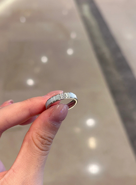 天然贝壳镶钻戒指ins风