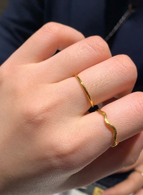 经典不过时可水洗叠戴戒指波浪