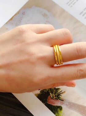 三生三世磨砂古法传承戒指