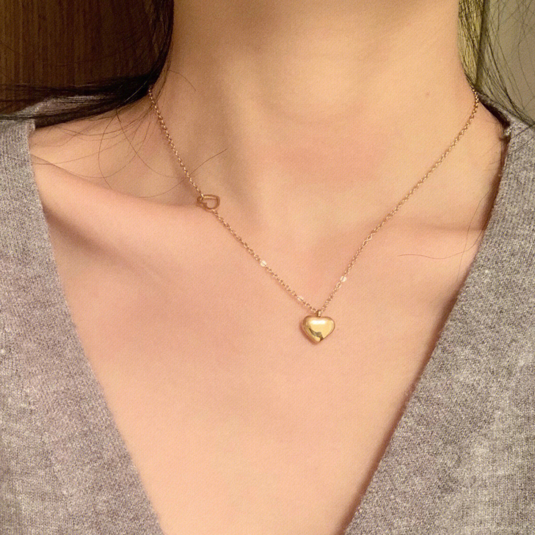 简约大气网红爱心项链女