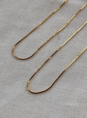 仙气冷淡风极简欧美复古叠戴纤细款chocker锁骨蛇骨链毛衣项链潮