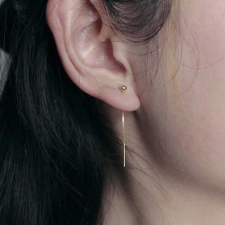 精致时髦925银流苏耳环女新款简约长款纯银气质耳线显脸瘦养耳洞