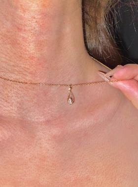 一眼万年法式水滴颈链