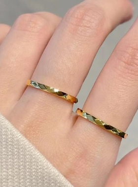 精致时髦意大利钻石切割戒指