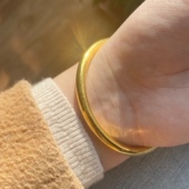 经典 耐看不过时素圈手镯日常百搭不掉色显白ins简约气质手饰女潮