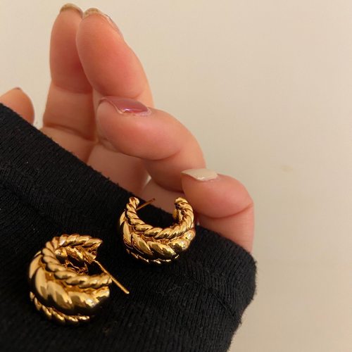 小香风耳钉耳环轻奢小众饰品