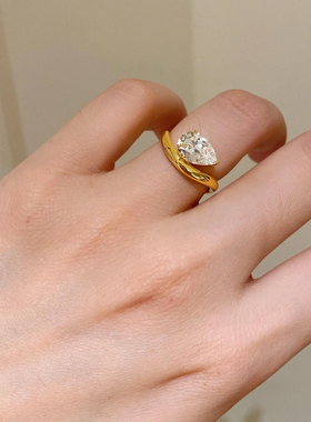 惊艳全场!仿真钻戒不掉色日常老钱感慵懒松弛有品高级感气质款