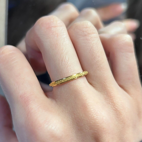 精致大小姐磨砂精致戒指