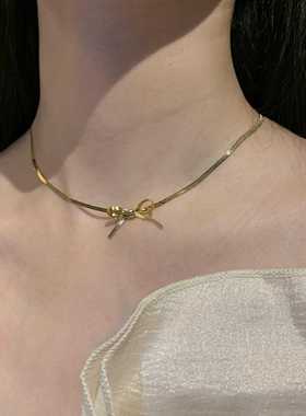 金闪闪游丝蝴蝶结choker游丝