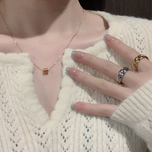 韩国大门设计小蛮腰项链女金